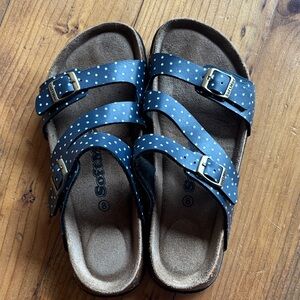 Sottsass Women's Blue Polka Dot Sandals